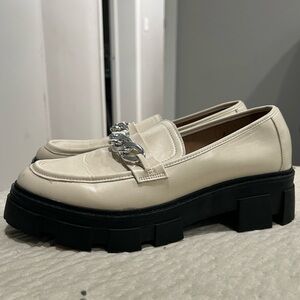 Chunky White Loafers